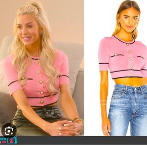 Lovers and friends pink cropped cardigan size medium